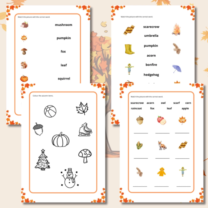 Autumn Worksheets - język angielski - EduBazarek