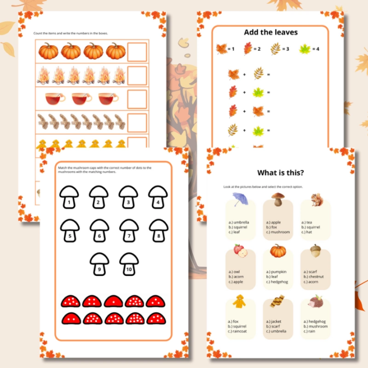Autumn Worksheets - język angielski - EduBazarek