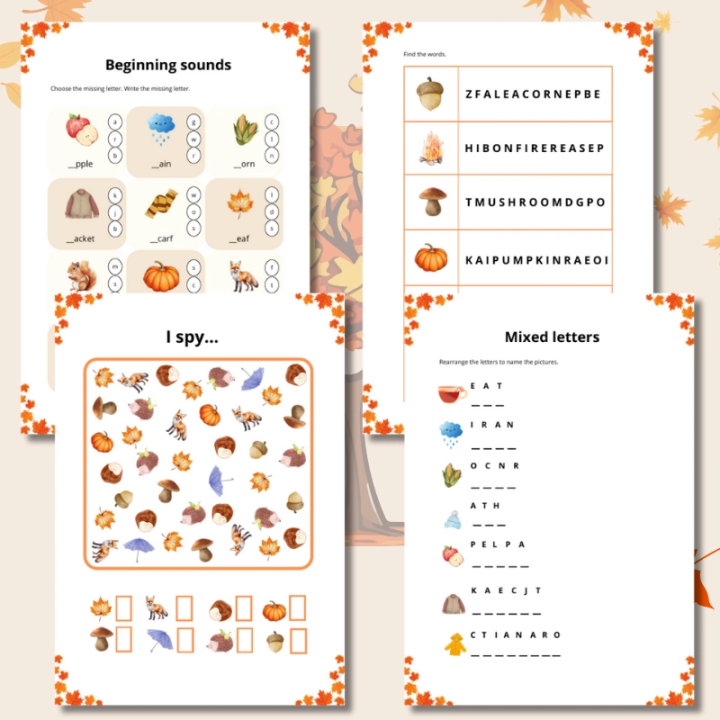 Autumn Worksheets - język angielski - EduBazarek