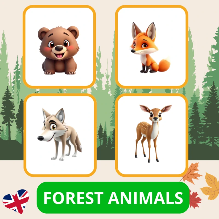 Forest Animals - język angielski - EduBazarek