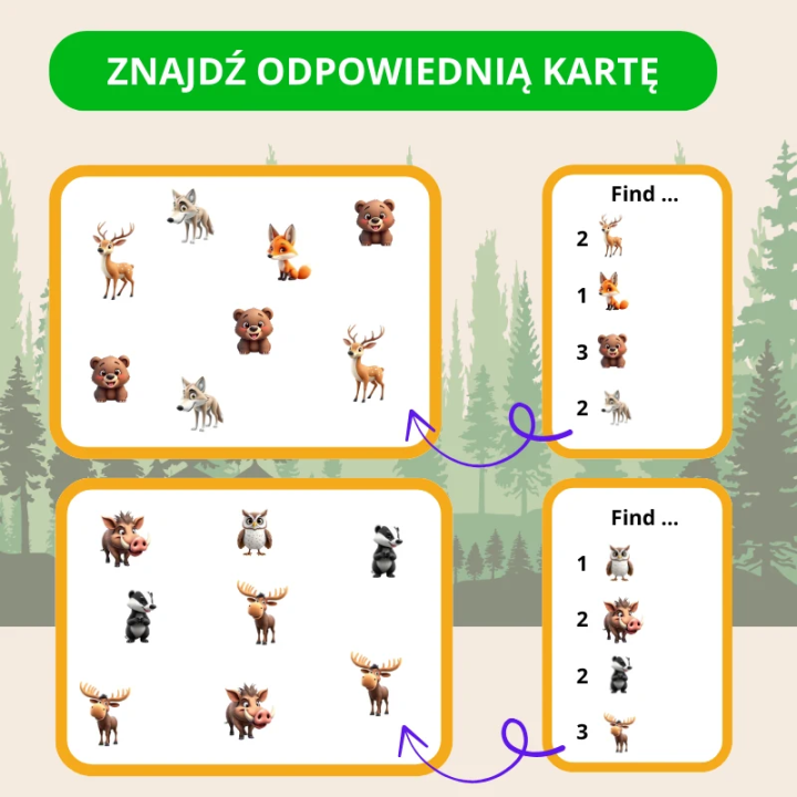 Forest Animals - język angielski - EduBazarek