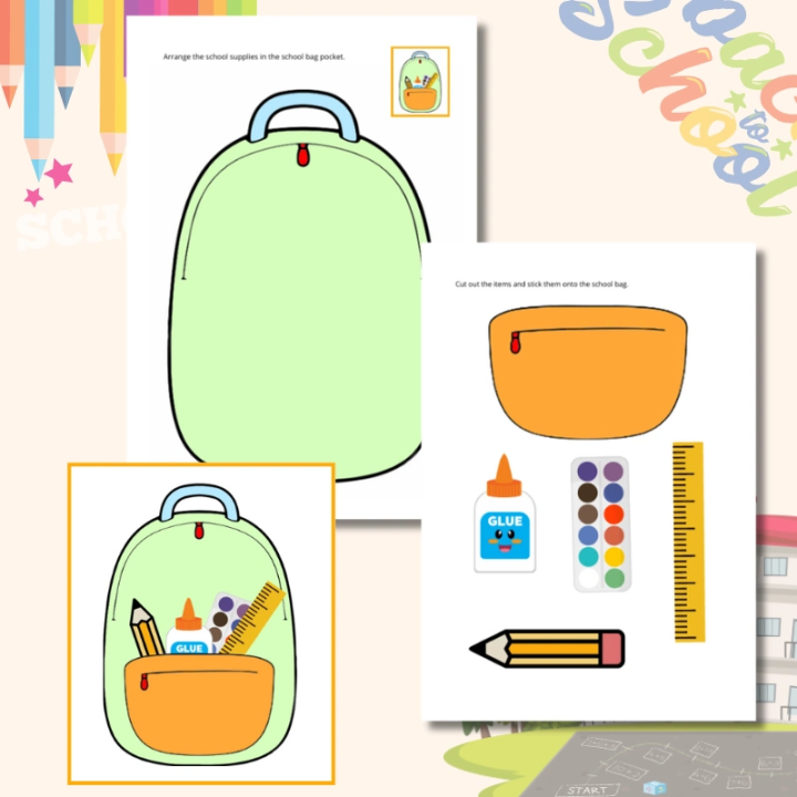 School Supplies Worksheets - język angielski - EduBazarek