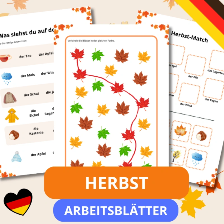 Herbst - Karty Pracy - język niemiecki - EduBazarek