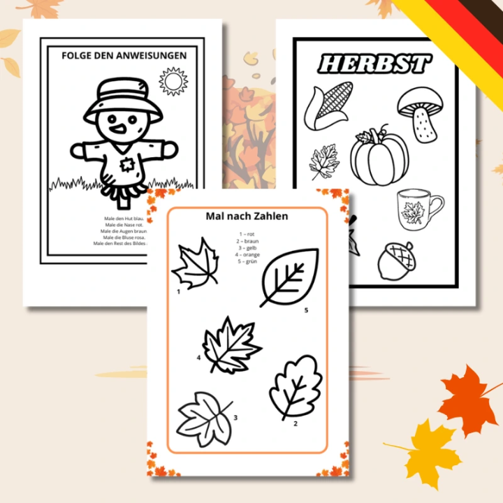 Herbst - Karty Pracy - język niemiecki - EduBazarek