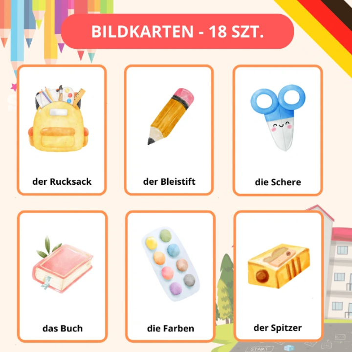 Zestaw Schulsachen - język niemiecki - EduBazarek