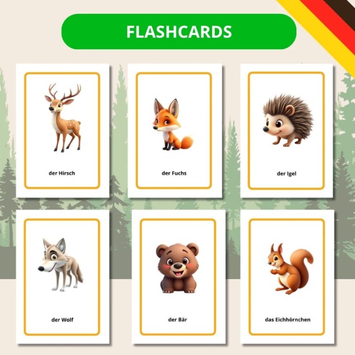 Zestaw Waldtiere - język niemiecki - EduBazarek