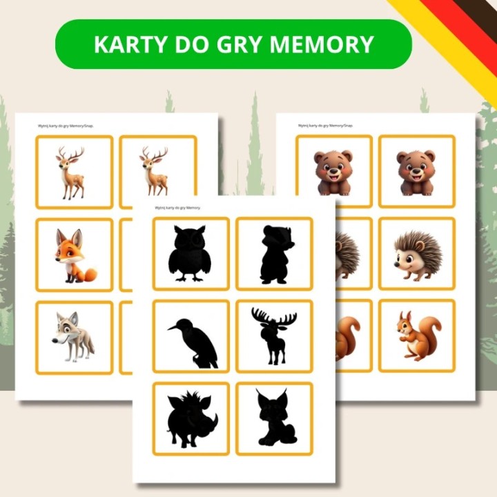 Zestaw Waldtiere - język niemiecki - EduBazarek