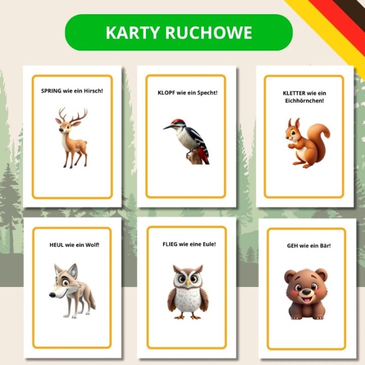 Zestaw Waldtiere - język niemiecki - EduBazarek