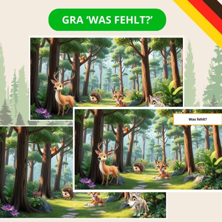 Zestaw Waldtiere - język niemiecki - EduBazarek