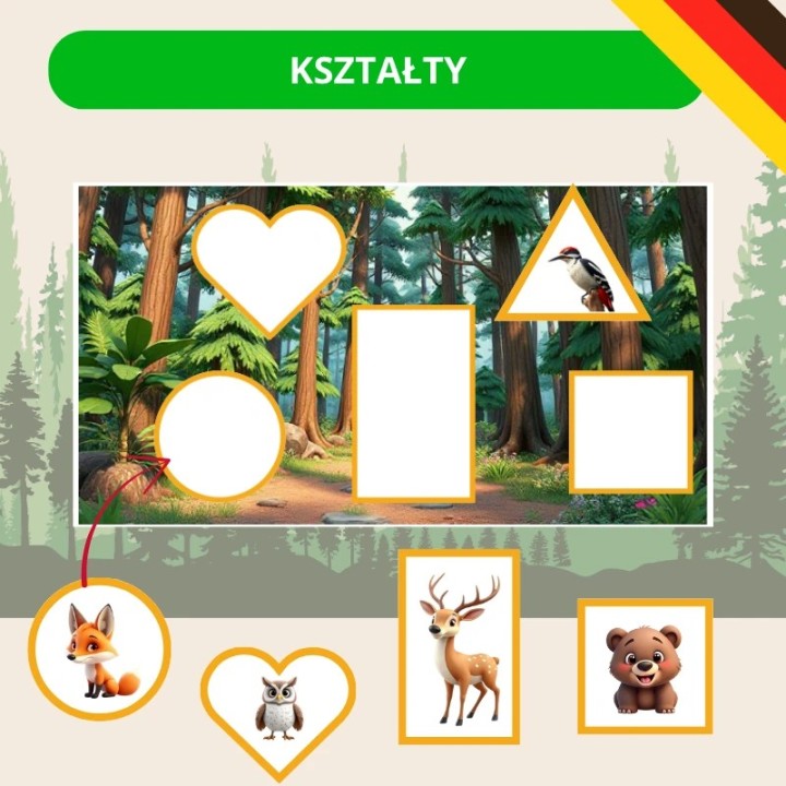 Zestaw Waldtiere - język niemiecki - EduBazarek