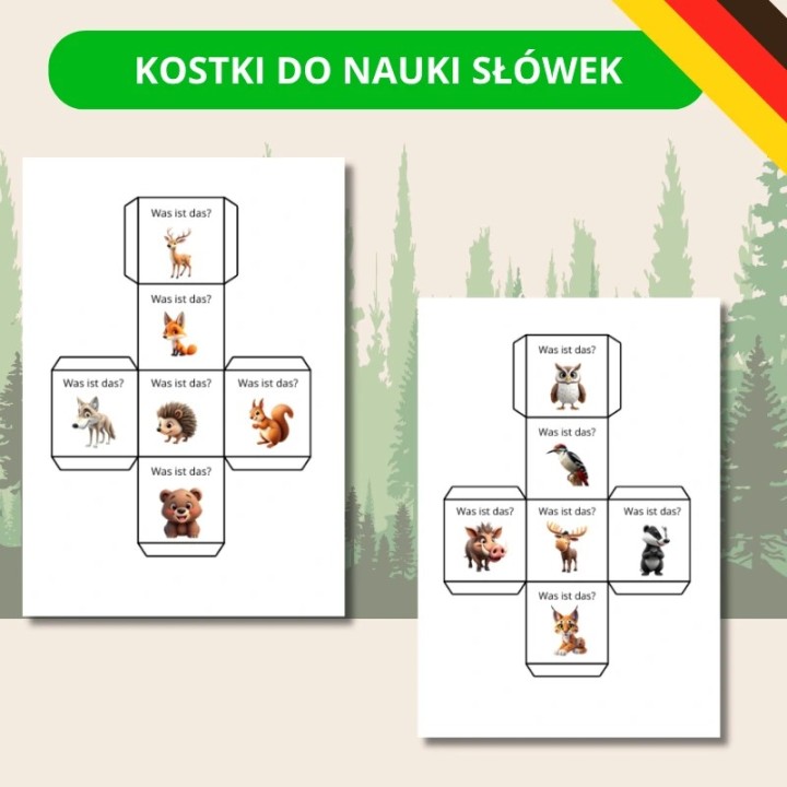 Zestaw Waldtiere - język niemiecki - EduBazarek