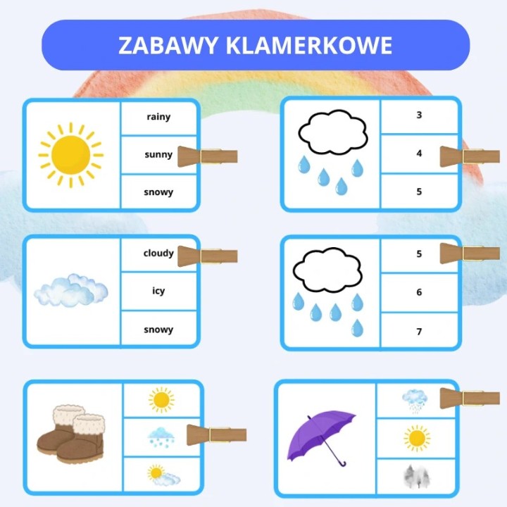 Zestaw edukacyjny Weather - język angielski - EduBazarek