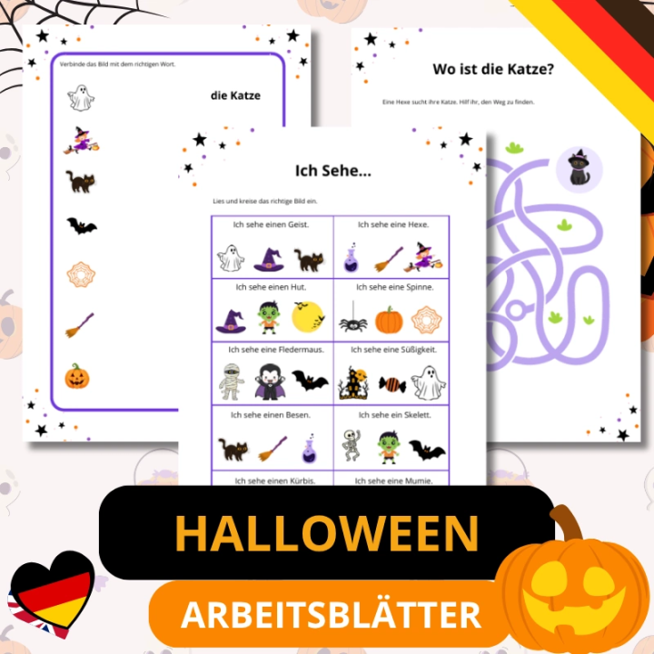 Halloween – Arbeitsblatter - język niemiecki - EduBazarek