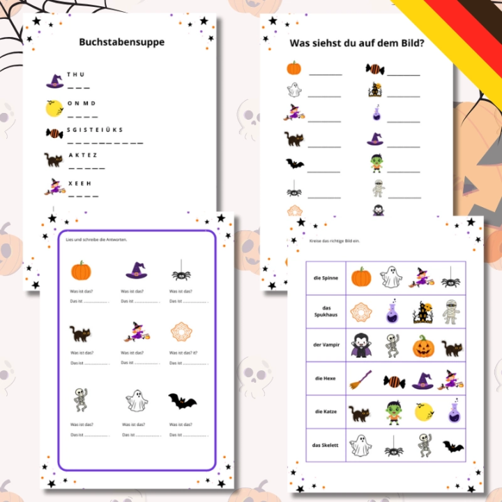 Halloween – Arbeitsblatter - język niemiecki - EduBazarek
