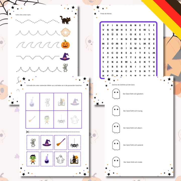 Halloween – Arbeitsblatter - język niemiecki - EduBazarek