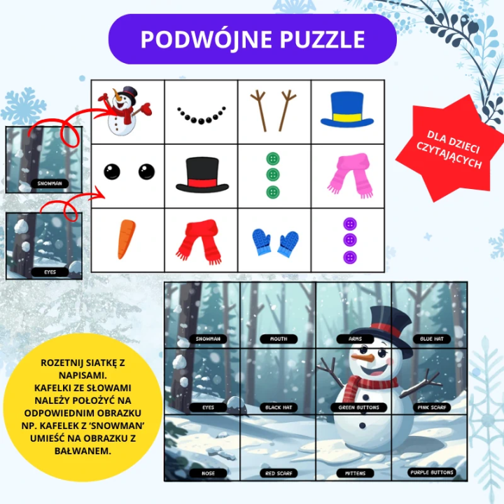 Zestaw Snowman Day - język angielski - Edu Bazarek