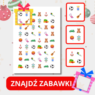 Zabawa Znajdź Zabawki - gra edukacyjna EduBazarek