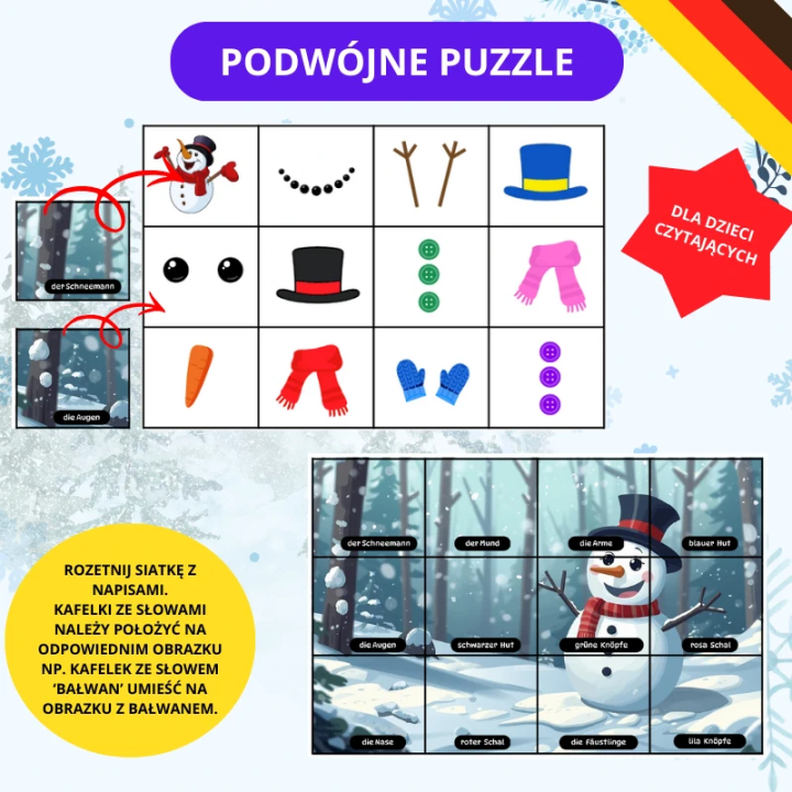 Weltag des Schneemanns - język niemiecki - EduBazarek