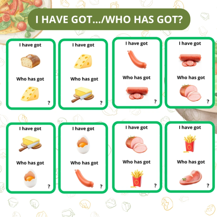 Zestaw Food - język angielski - EduBazarek