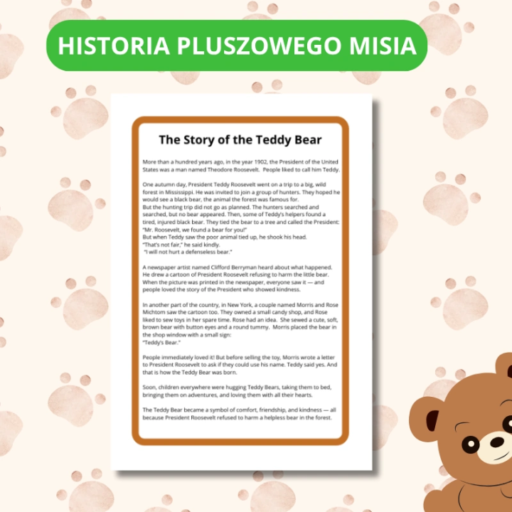 Zestaw Dzień Pluszowego Misia - język angielski - EduBazarek