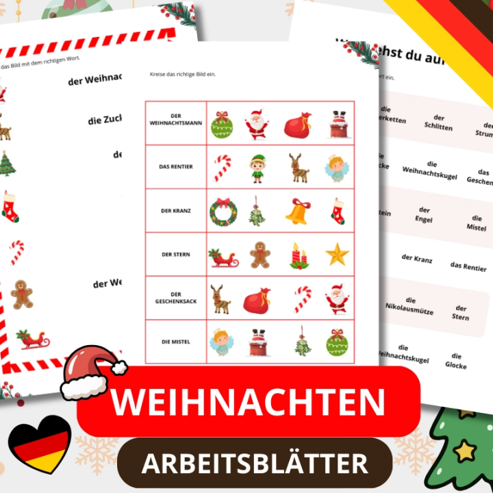 Ćwiczenie Weihnachten - język niemiecki - Edubazarek