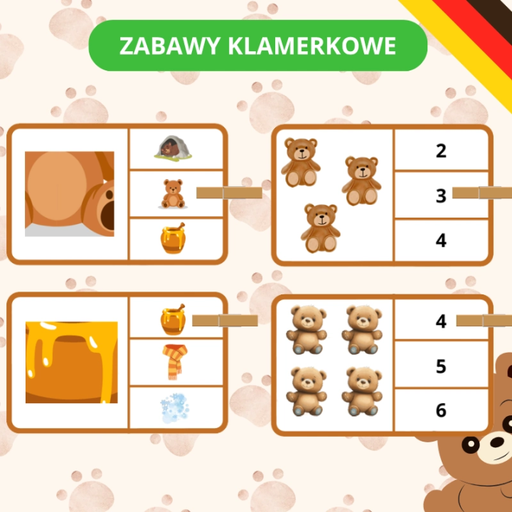 Zestaw Tag des Teddybaren - język niemiecki - EduBazarek