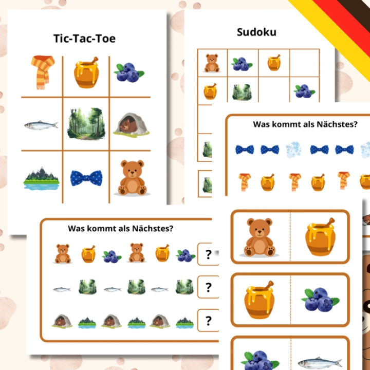 Zestaw Tag des Teddybaren - język niemiecki - EduBazarek