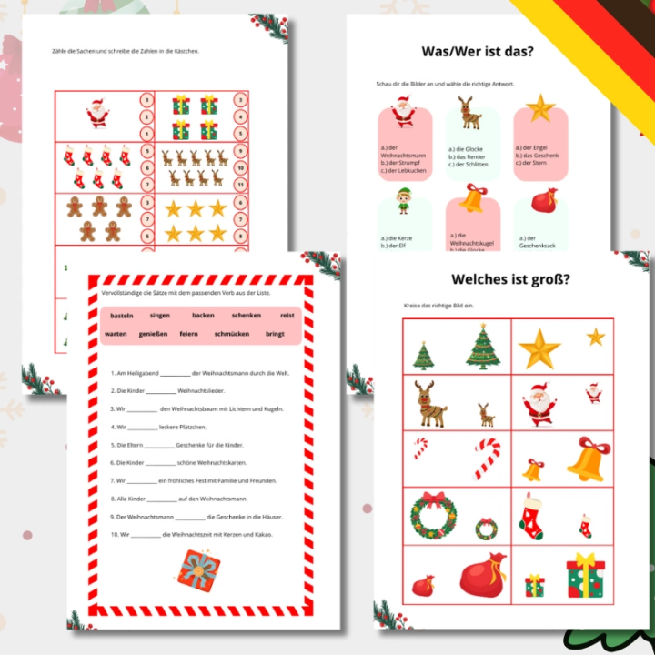 Ćwiczenie Weihnachten - język niemiecki - Edubazarek