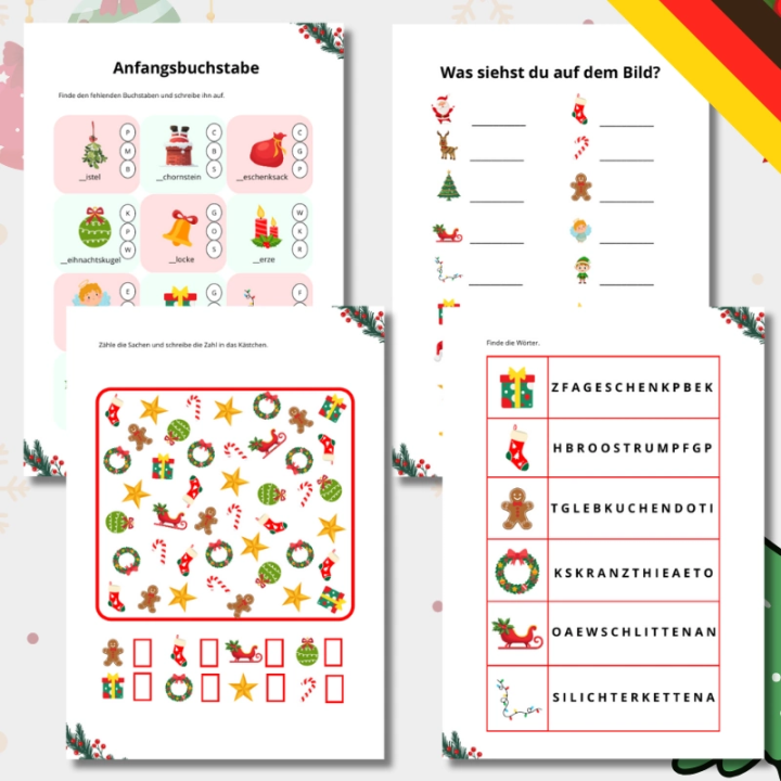 Ćwiczenie Weihnachten - język niemiecki - Edubazarek