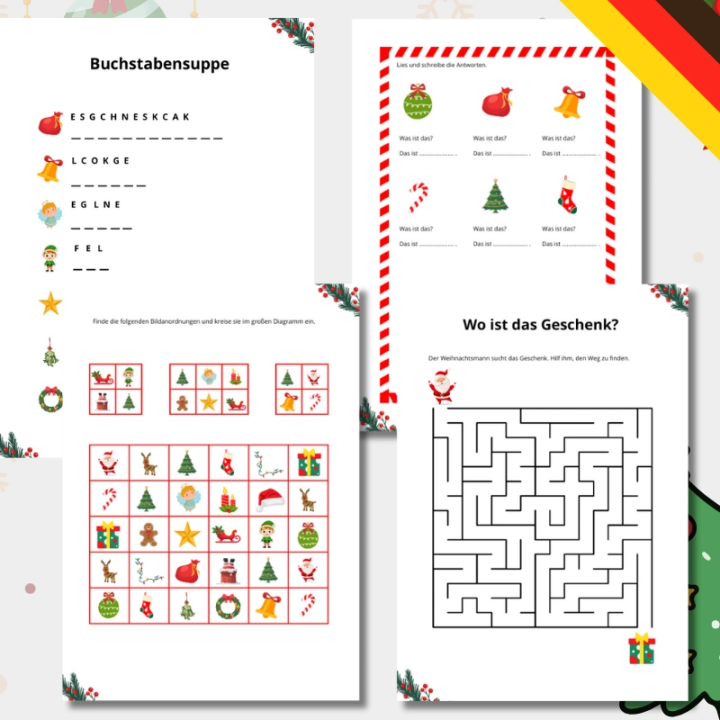 Ćwiczenie Weihnachten - język niemiecki - Edubazarek