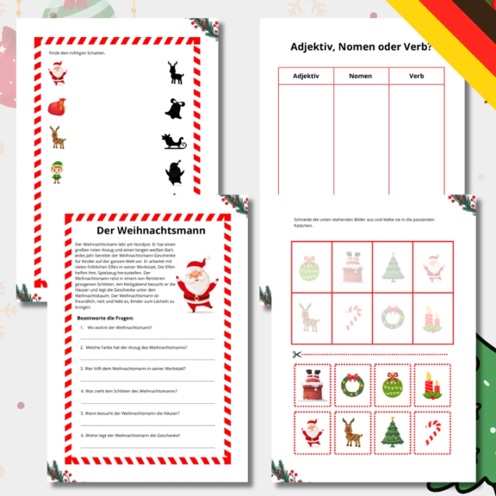 Ćwiczenie Weihnachten - język niemiecki - Edubazarek