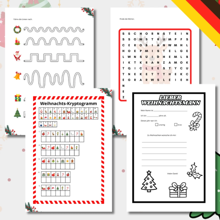 Ćwiczenie Weihnachten - język niemiecki - Edubazarek