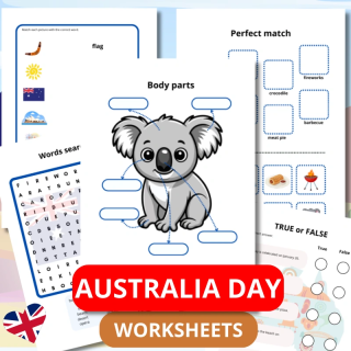 Karty Pracy Australia Day - język angielski - EduBazarek