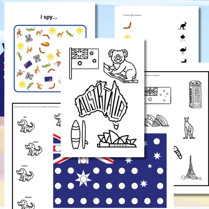 Karty Pracy Australia Day - język angielski - EduBazarek