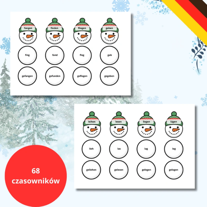 Czasownikowe Bałwanki - język niemiecki - EduBazarek