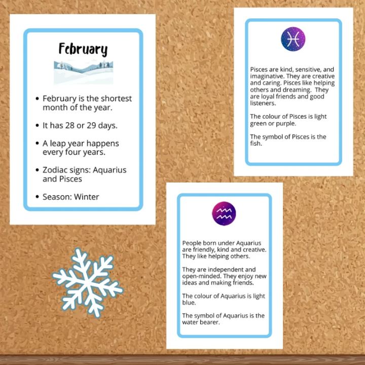 Gazetka ścienna Hello February - język angielski - EduBazarek