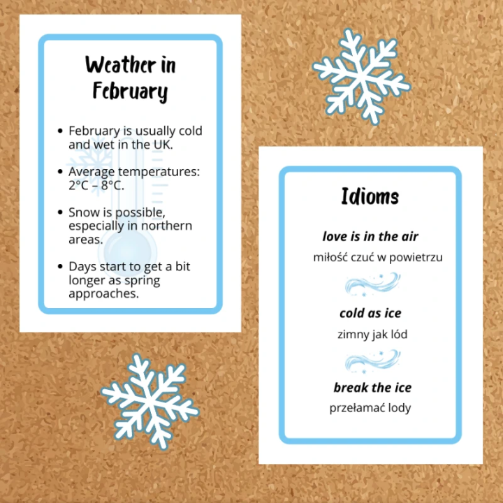 Gazetka ścienna Hello February - język angielski - EduBazarek