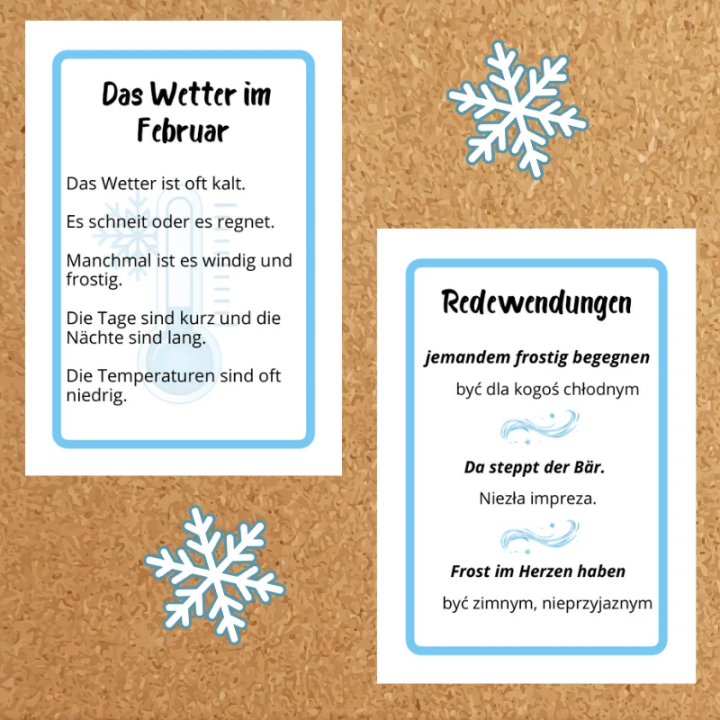 Gazetka ścienna Hallo Februar - język niemiecki - EduBazarek