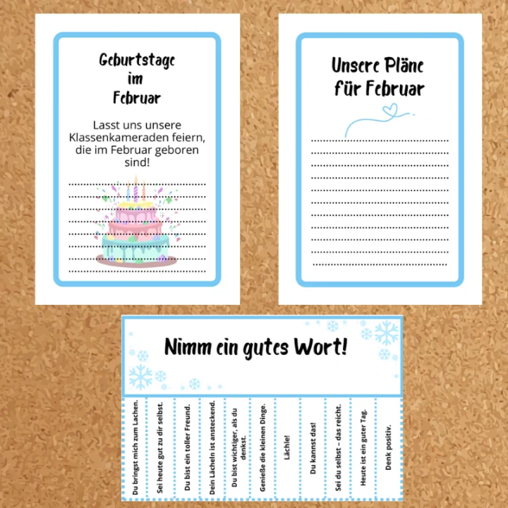 Gazetka ścienna Hallo Februar - język niemiecki - EduBazarek