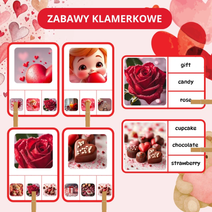 Zestaw Walentynowy Valentines Day - język angielski - EduBazarek