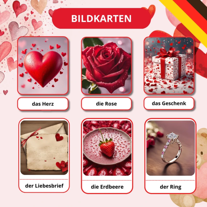 Zestaw Valentinstag - język niemiecki - EduBazarek