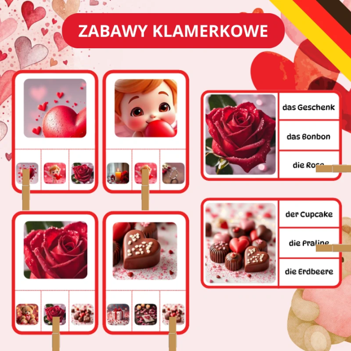 Zestaw Valentinstag - język niemiecki - EduBazarek