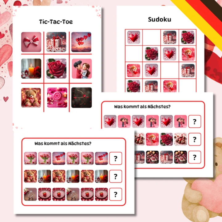 Zestaw Valentinstag - język niemiecki - EduBazarek