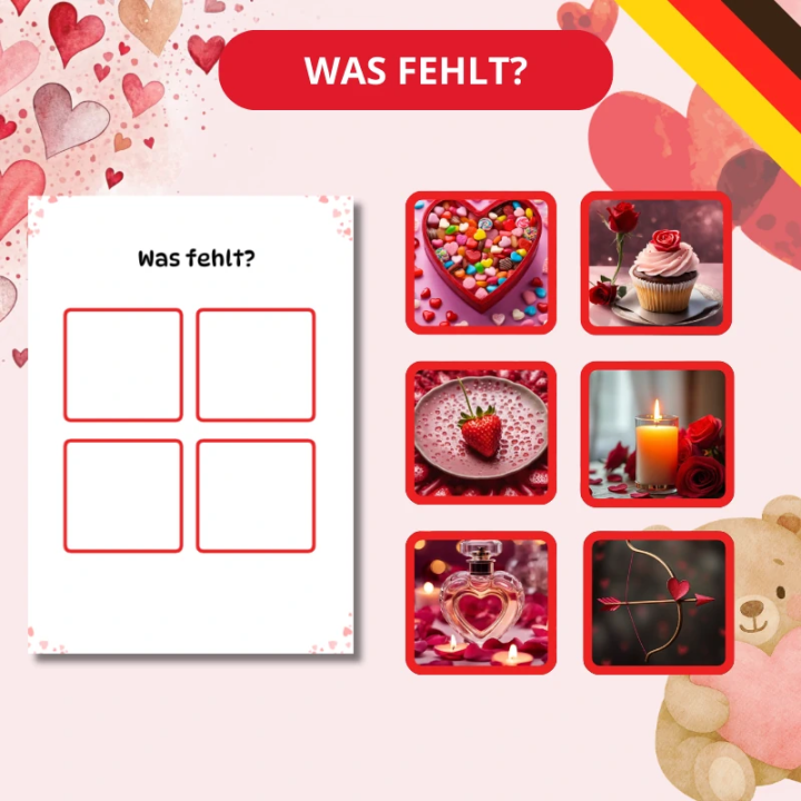 Zestaw Valentinstag - język niemiecki - EduBazarek