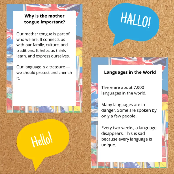 Gazetka Ścienna – Mother Language Day - EduBazarek