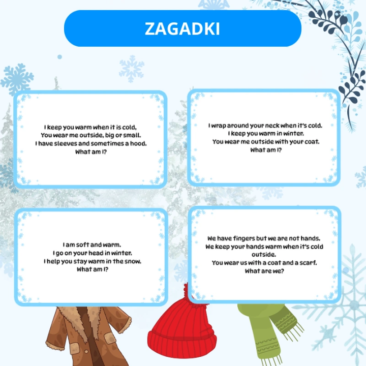 Zestaw Winter Clothes - język angielski - EduBazarek