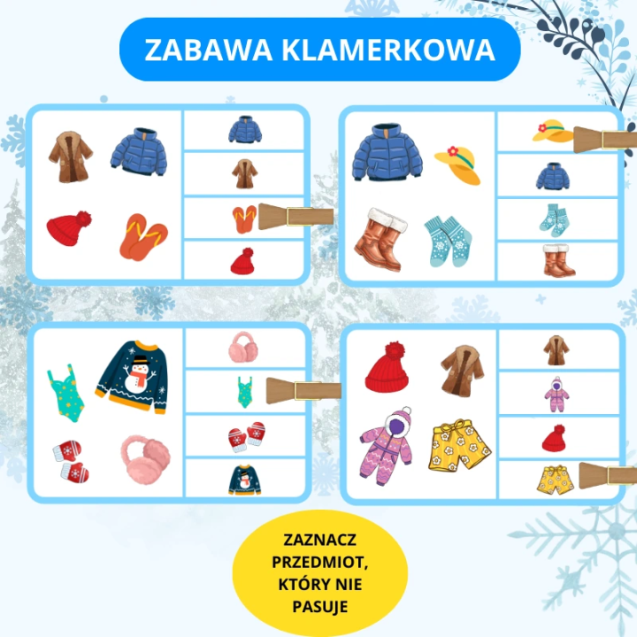 Zestaw Winter Clothes - język angielski - EduBazarek