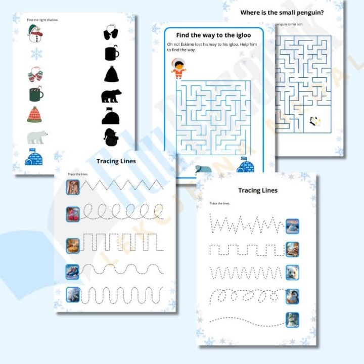 Winter Worksheets - zimowe karty pracy - EduBazarek