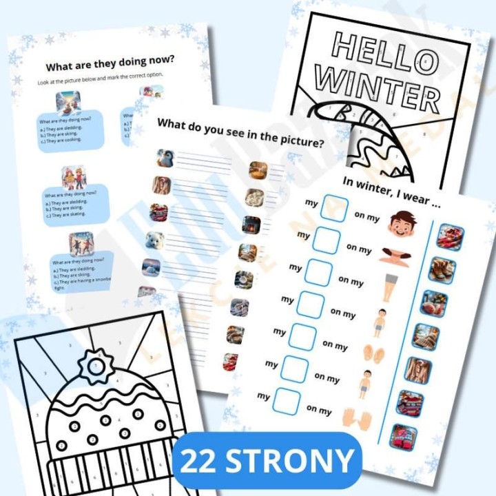 Winter Worksheets - zimowe karty pracy - EduBazarek