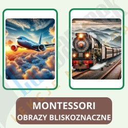 Obrazy bliskoznaczne - karty Montessori